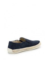 Мужские темно-синие замшевые слипоны от Piazza Italia
