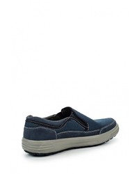 Мужские темно-синие замшевые слипоны от Skechers