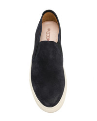 Мужские темно-синие замшевые слипоны от Buttero