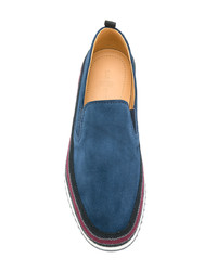 Мужские темно-синие замшевые слипоны от Car Shoe