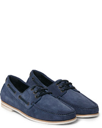 Темно-синие замшевые топсайдеры от Brioni