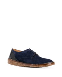 Темно-синие замшевые туфли дерби от Premiata