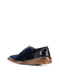 Темно-синие замшевые туфли дерби от Premiata