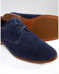 Темно-синие замшевые туфли дерби от Aldo