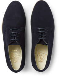 Темно-синие замшевые туфли дерби от Mr. Hare