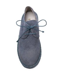 Темно-синие замшевые туфли дерби от Marsèll