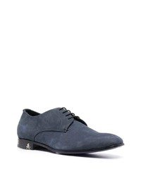 Темно-синие замшевые туфли дерби от Philipp Plein
