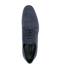 Темно-синие замшевые туфли дерби от Philipp Plein