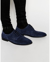 Темно-синие замшевые туфли дерби от Dune
