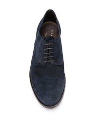 Темно-синие замшевые туфли дерби от Henderson Baracco
