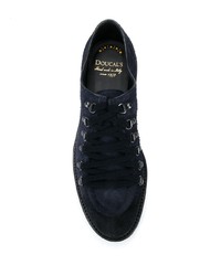 Темно-синие замшевые туфли дерби от Doucal's