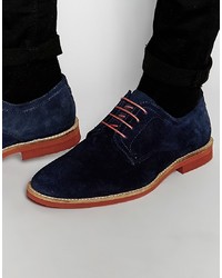Темно-синие замшевые туфли дерби от Red Tape