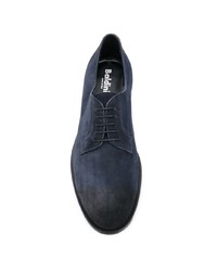 Темно-синие замшевые туфли дерби от Baldinini