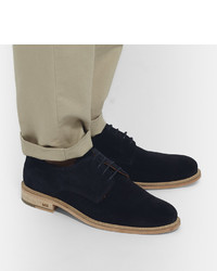 Темно-синие замшевые туфли дерби от Ami