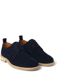 Темно-синие замшевые туфли дерби от Ami