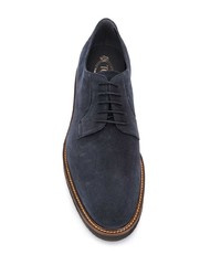 Темно-синие замшевые туфли дерби от Tod's