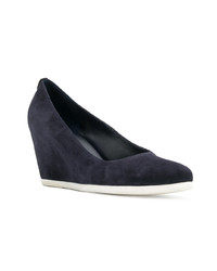 Темно-синие замшевые туфли на танкетке от Högl