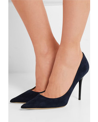 Темно-синие замшевые туфли от Jimmy Choo