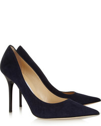 Темно-синие замшевые туфли от Jimmy Choo