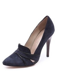 Темно-синие замшевые туфли от L'Agence