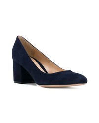 Темно-синие замшевые туфли от Gianvito Rossi