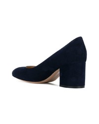 Темно-синие замшевые туфли от Gianvito Rossi