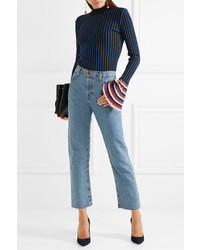 Темно-синие замшевые туфли от Jimmy Choo