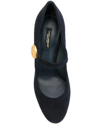 Темно-синие замшевые туфли от Dolce & Gabbana