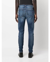 Мужские темно-синие зауженные джинсы от Diesel