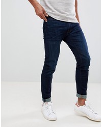 Мужские темно-синие зауженные джинсы от Abercrombie & Fitch