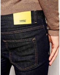 Мужские темно-синие зауженные джинсы от Wesc