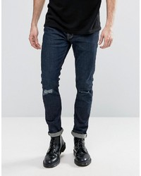 Мужские темно-синие зауженные джинсы от AllSaints