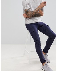 Мужские темно-синие зауженные джинсы от ASOS DESIGN