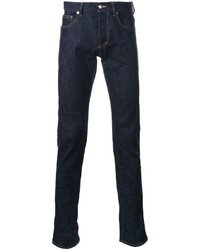 Мужские темно-синие зауженные джинсы от Attachment