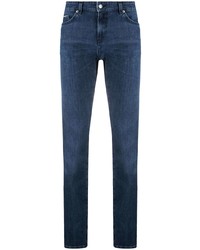 Мужские темно-синие зауженные джинсы от BOSS HUGO BOSS
