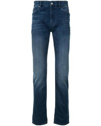 Мужские темно-синие зауженные джинсы от BOSS