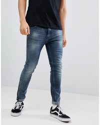 Мужские темно-синие зауженные джинсы от Calvin Klein Jeans