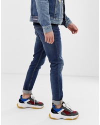 Мужские темно-синие зауженные джинсы от Calvin Klein