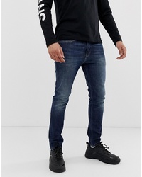 Мужские темно-синие зауженные джинсы от Calvin Klein
