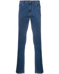 Мужские темно-синие зауженные джинсы от Canali
