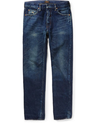 Мужские темно-синие зауженные джинсы от Chimala