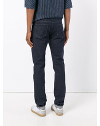 Мужские темно-синие зауженные джинсы от Maison Margiela
