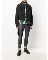 Мужские темно-синие зауженные джинсы от Neil Barrett