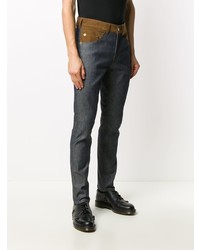 Мужские темно-синие зауженные джинсы от Neil Barrett