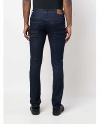 Мужские темно-синие зауженные джинсы от BOSS