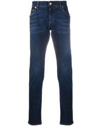Мужские темно-синие зауженные джинсы от Dolce & Gabbana