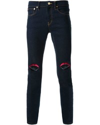 Мужские темно-синие зауженные джинсы от Dresscamp