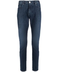 Мужские темно-синие зауженные джинсы от Emporio Armani