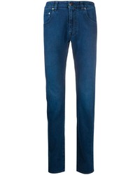 Мужские темно-синие зауженные джинсы от Etro