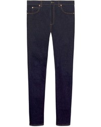 Мужские темно-синие зауженные джинсы от Gucci